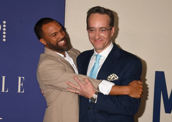 LOS ANGELES, CA - APRIL 6: O-T Fagbenle and Matthew Macfadyen at the premiere of Peacock™s The Miniature Wife on April 6, 2026 at DGA Theater in Los Angeles, California. Copyright: xJeffreyxMayerx