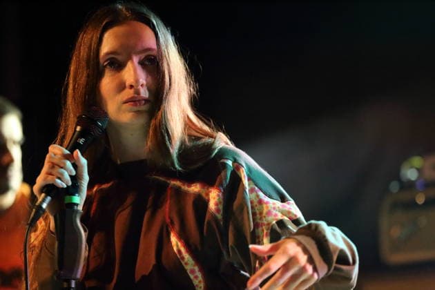 Florence Shaw from the band Dry Cleaning at a concert at Festsaal Kreuzberg in Berlin, April 7, 2026 Dry Cleaning concert Berlin