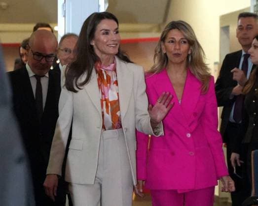 Spanish Queen Letizia and Yolanda Diaz attending 10 anniversary of Talento Joven in Madrid on Wednesday, 08 April 2026. Cordon Press 