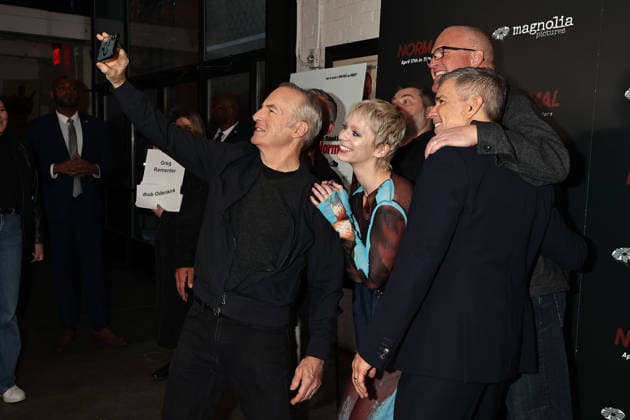 Arrivals for the New York premiere of Normal at the Metrograph Featuring: Bob Odenkirk and Jess McLeod with cast of NORMAL Where: New York, New York, United States When: 07 Apr 2026 Credit: Dave Allocca Starpix INSTARimages EDITORIAL USE ONLY. NOT FOR USE BY NEWSPAPERS BASED IN THE UK. Copyright: xx instar55604565