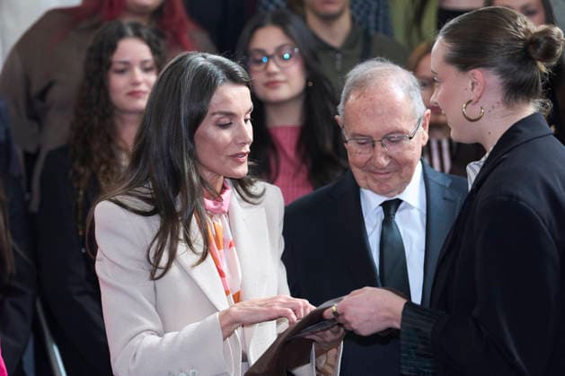08-04-2026 Madrid Queen Letizia attended the 10th anniversary of the Young Talent program, the Talento Joven y Talento Joven Movilidad, at the Spanish Chamber of Commerce in Madrid. No Spain Â  Copyright: xPPEx
