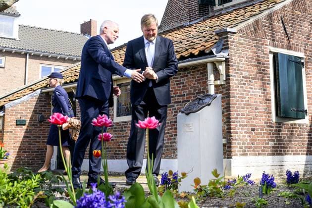 Rijnsburg, The Netherlands, 2026-04-08 13:10:56 RIJNSBURG, 16-12-2026, The Spinoza House King Willem Alexander opens the renovated museum The Spinoza House in Rijnsburg. The museum showcases the life and ideas of philosopher Baruch Spinoza. He moved into the house in 1661 and worked there on his *Ethics*, a philosophical work about God, nature, reason, and emotions. PHOTO: NL Beeld Patrick van Emst Credit: NL Beeld Patrick van Emst  Copyright: xx x