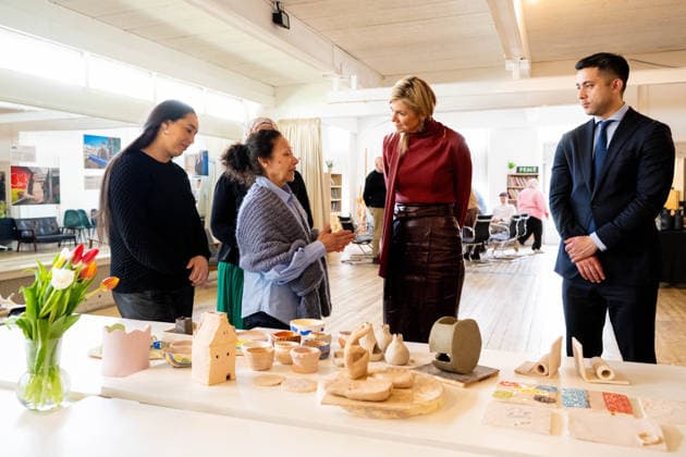 Queen Maxima visits the Amsterdam North community center. Amsterdam, the Netherlands. 08 Apr 2026 Queen Maxima visits De Bol community center. This community center receives support from the Oranjefonds, of which the queen is patroness of. Amsterdam The Netherlands  Copyright: xMischaxSchoemakerx