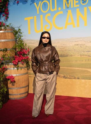 Jenny Lin arrives on the red carpet at the premiere of You, Me & Tuscany at Jazz at Lincoln Center on Wednesday, April 8, 2026 in New York City.  NYP20260408507 SERENAxXUxNING