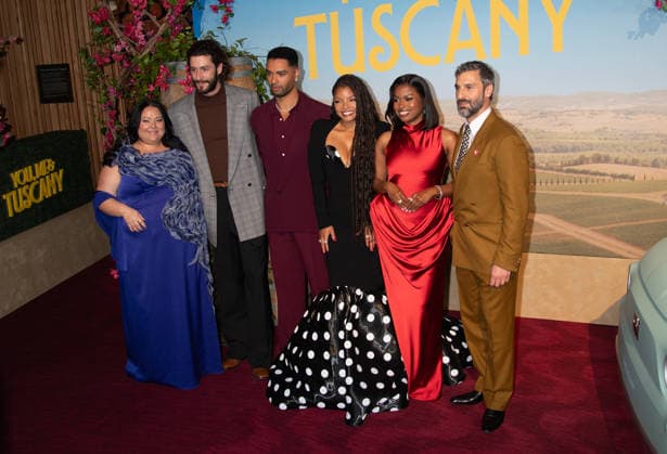 NY Premiere of You Me and Tuscany Featuring: Stella Pecollo, Lorenzo de Moor, RegÃ -Jean Page and Halle Bailey, Aziza Scott and Marco Calvani Where: New York, New York, United States When: 09 Apr 2026 Credit: Janet Mayer INSTARimages.com EDITORIAL USE ONLY. NOT FOR USE BY NEWSPAPERS BASED IN THE UK. Copyright: xx instar55605643