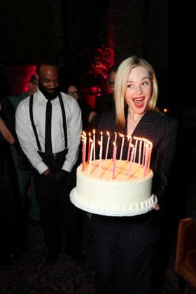 Global Premiere of the upcoming Apple TV series Margo™s Got Money Troubles - After Party at The Bowery Hotel. The series debuts globally on Apple TV on Wednesday April 15, 2026 Featuring: Elle Fanning presented with a birthday cake ahead of her birthday Where: New York, New York, United States When: 08 Apr 2026 Credit: Marion Curtis StarPix for Apple TV INSTARimages EDITORIAL USE ONLY. NOT FOR USE BY NEWSPAPERS BASED IN THE UK. Copyright: xx instar55605852