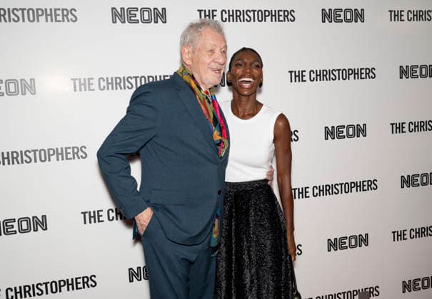 April 8, 2026, New York, New York, USA: SIR IAN MCKELLEN and MICHAELA COEL attend The Christophers premiere at Metrograph in New York. 8 April 2026 New York USA - ZUMAa265 20260408_zep_a265_027 Copyright: xEricxAcquayex