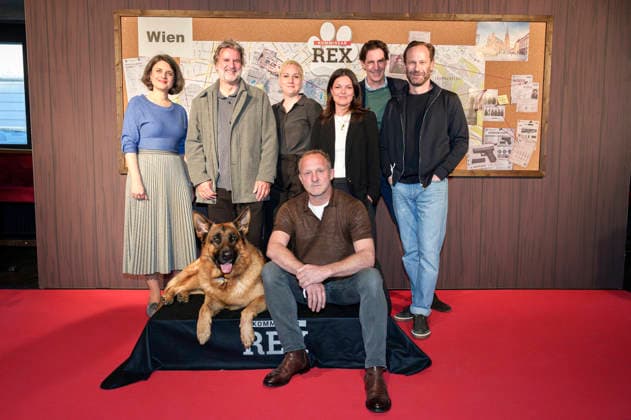 Maximilian Brückner with cast and crew at the premiere of the first of six feature-length episodes of the SAT 1 series Kommissar Rex in the Astor Film Lounge at Arri Kino Munich, 08 04 2026 Foto:xN.xKolinzx xFuturexImagex rex_6421