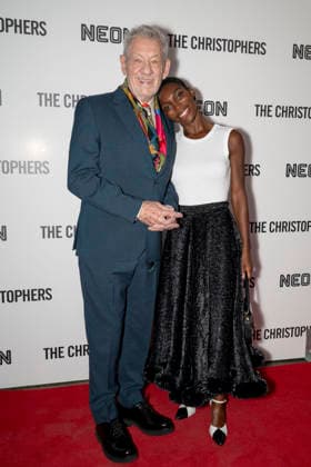 April 8, 2026, New York, New York, USA: SIR IAN MCKELLEN and MICHAELA COEL attend The Christophers premiere at Metrograph in New York. 8 April 2026 New York USA - ZUMAa265 20260408_zep_a265_029 Copyright: xEricxAcquayex
