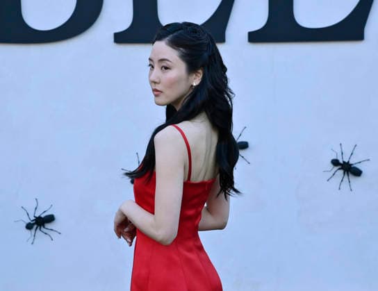 Cast member Seoyeon Jang attends Netflix s dark comedy TV series Beef at the Egyptian Theatre in the Hollywood section of Los Angeles on Wednesday, April 8, 2026. Storyline: Road rage ensues after a parking-lot incident, resulting in a bitter feud between the two antagonists. The vendetta between them and the lengths they ll go to in order to wreak revenge on each other spirals out of control, jeopardizing everything and everyone in their lives.  LAP2026040849 JIMxRUYMEN