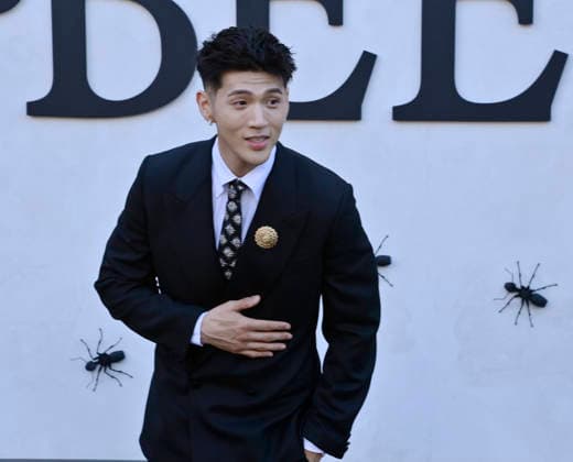 Cast member Matthew Kim attends Netflix s dark comedy TV series Beef at the Egyptian Theatre in the Hollywood section of Los Angeles on Wednesday, April 8, 2026. Storyline: Road rage ensues after a parking-lot incident, resulting in a bitter feud between the two antagonists. The vendetta between them and the lengths they ll go to in order to wreak revenge on each other spirals out of control, jeopardizing everything and everyone in their lives.  LAP2026040853 JIMxRUYMEN