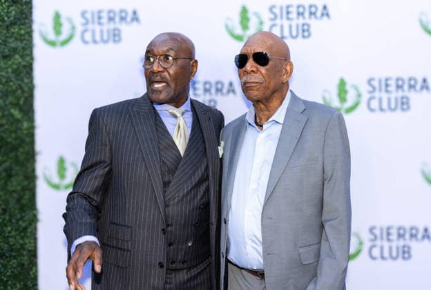April 8, 2026, Los Angeles, California, USA: American Movie Star MORGAN FREEMAN, 88, and SinnerÃ¢â‚¬â ¢s Actor DELROY LINDO, 73, pose together on the Red Carpet at the Skirball Cultural Center in Los Angeles, California before the Sierra Club TrailblazerÃ¢â‚¬â ¢s Ball. FREEMAN will receive the Sierra ClubÃ¢â‚¬â ¢s Visionary Award for his support of the environment. Los Angeles USA - ZUMAk144 20260408_znp_k144_076 Copyright: xAmyxKatzx