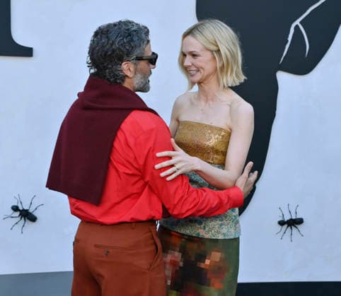 Cast members Oscar Isaac and Carey Mulligan (R) attend Netflix s dark comedy TV series Beef at the Egyptian Theatre in the Hollywood section of Los Angeles on Wednesday, April 8, 2026. Storyline: Road rage ensues after a parking-lot incident, resulting in a bitter feud between the two antagonists. The vendetta between them and the lengths they ll go to in order to wreak revenge on each other spirals out of control, jeopardizing everything and everyone in their lives.  LAP2026040815 JIMxRUYMEN