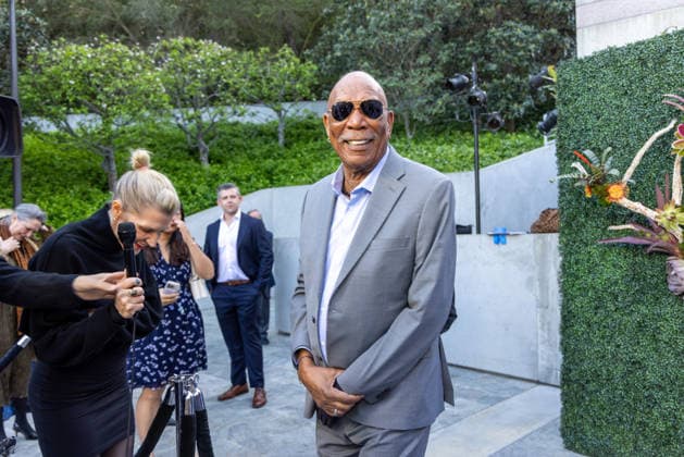 April 8, 2026, Los Angeles, California, USA: American Movie Star MORGAN FREEMAN, 88, interviews on the Red Carpet at the Skirball Cultural Center in Los Angeles, California, before the Sierra Club TrailblazerÃ¢â‚¬â ¢s Ball. FREEMAN will receive the Sierra ClubÃ¢â‚¬â ¢s Visionary Award for his support of the environment. Los Angeles USA - ZUMAk144 20260408_znp_k144_056 Copyright: xAmyxKatzx