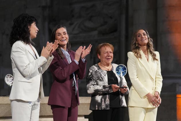 Queen Letizia meets with the Associació de Dones Empresàries Queen Letizia 2i , accompanied by the president of the Association, Laia Rogel d , and the Minister of Equality, Ana Redondo i , meets with the Associació de Dones Empresàries de Lleida, on April 9, 2026, in Lleida, Catalonia Spain The meeting, held at the Seu Vella de Lleida and behind closed doors, is part of the events of the 20th anniversary of the association and precedes the presentation of the XVI Premis Ap Lleida, held in the Seu Vella de Lleida and behind closed doors, is part of the events of the 20th anniversary of the association and precedes the delivery of the XVI Premis Ap Lleida, which recognize the leadership and career of businesswomen and professionals in the t  Copyright: xDavidxZorrakinox 7425946