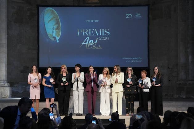 Queen Letizia meets with the Associació de Dones Empresàries Queen Letizia c , accompanied by the president of the Association, Laia Rogel 4d , and the Minister of Equality, Ana Redondo 4i , meets with the Associació de Dones Empresàries de Lleida, on April 9, 2026, in Lleida, Catalonia Spain The meeting, held at the Seu Vella de Lleida and behind closed doors, is part of the events of the 20th anniversary of the association and precedes the presentation of the XVI Premis Ap Lleida, which recognizes the leadership and leadership of women in Lleida, held in the Seu Vella de Lleida and behind closed doors, is part of the events of the 20th anniversary of the association and precedes the delivery of the XVI Premis Ap Lleida, which recognizes  Copyright: xDavidxZorrakinox 7425958