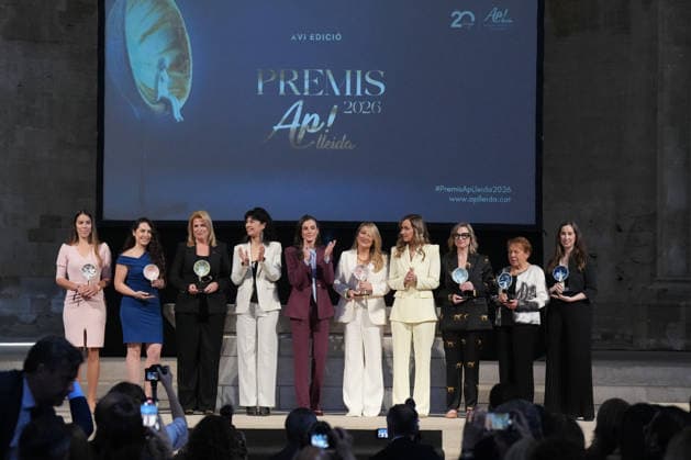 Queen Letizia meets with the Associació de Dones Empresàries Queen Letizia c , accompanied by the president of the Association, Laia Rogel 4d , and the Minister of Equality, Ana Redondo 4i , meets with the Associació de Dones Empresàries de Lleida, on April 9, 2026, in Lleida, Catalonia Spain The meeting, held at the Seu Vella de Lleida and behind closed doors, is part of the events of the 20th anniversary of the association and precedes the presentation of the XVI Premis Ap Lleida, which recognizes the leadership and leadership of women in Lleida, held in the Seu Vella de Lleida and behind closed doors, is part of the events of the 20th anniversary of the association and precedes the delivery of the XVI Premis Ap Lleida, which recognizes  Copyright: xDavidxZorrakinox 7425959