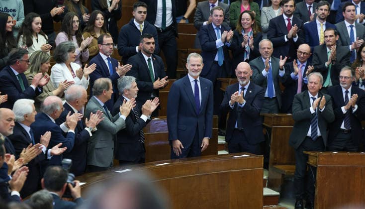 The King defends international law against the use of force before university students King Felipe VI 1 row, c , accompanied by the rector of the Complutense University of Madrid, Joaquín Goyache 1 row, 2d , and the Minister of the Interior, Fernando Grande Marlaska 1 row, 4i presides over the commemoration of the 60th anniversary of the International Covenant on Civil and Political Rights and the International Covenant on Economic, Social and Cultural Rights, at the Faculty of Law of the Complutense University, on April 9, 2026, in Madrid, Spain, The two covenants were adopted by the United Nations General Assembly on December 16, 1966, and entered into force on January 3, 1976. Together with the Universal Declaration of Human Rights, the Copyright: xMartaxFernandezx 7426292