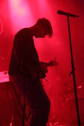 Joachim Liebens from the band The Haunted Youth at a concert at Hole 44 in Berlin, April 9, 2026 The Haunted Youth concert Berlin