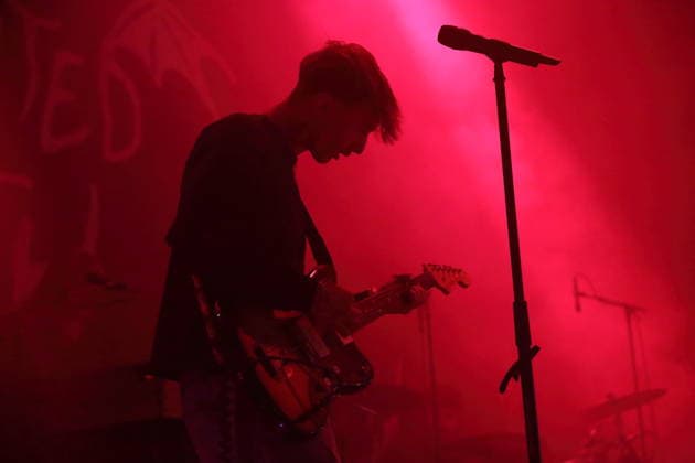 Joachim Liebens from the band The Haunted Youth at a concert at Hole 44 in Berlin, April 9, 2026 The Haunted Youth concert Berlin