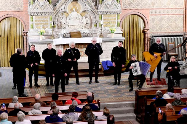 Peter Orloff of the Black Sea Cossack Choir live at a concert of their farewell tour in the Lutherkirche Görlitz, 09 04 2026 Foto:xM.xWehnertx xFuturexImagex orloff_6402