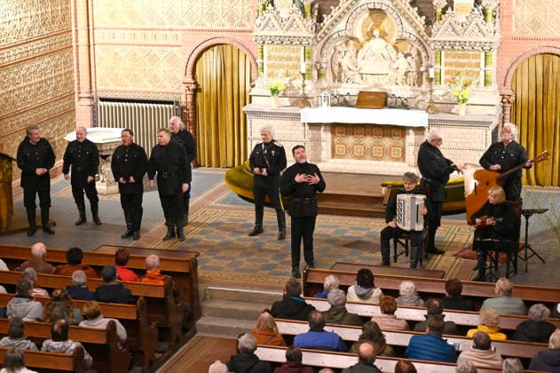 Peter Orloff of the Black Sea Cossack Choir live at a concert of their farewell tour in the Lutherkirche Görlitz, 09 04 2026 Foto:xM.xWehnertx xFuturexImagex orloff_6408