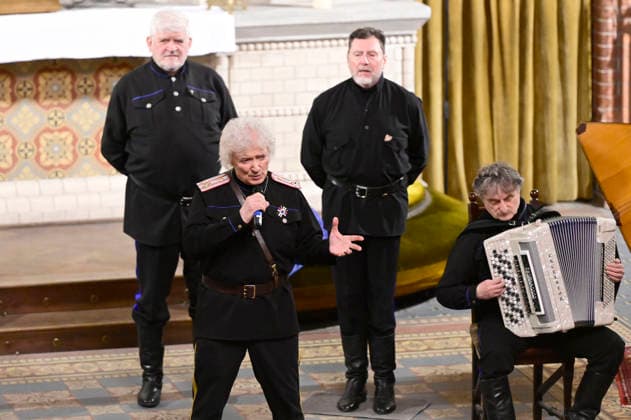 Peter Orloff of the Black Sea Cossack Choir live at a concert of their farewell tour in the Lutherkirche Görlitz, 09 04 2026 Foto:xM.xWehnertx xFuturexImagex orloff_6409
