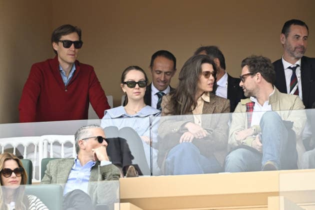 CELEBRITES : Tennis - Monte Carlo Rolex Masters 2026 - ATP - 10 04 2026 Sylvester Strautmann - Alexandra de Hanovre et la princesse Charlotte Casiraghi et Nicolas Mathieu NO CREDIT MONACO  Copyright: xCCx