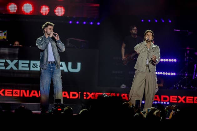 Festival Los40 Primavera Pop Madrid 2026 Adexe and Nau perform during the Festival Los40 Primavera Pop Madrid 2026, at the Movistar Arena, on the 10th of April 2026, in Madrid Spain The festival brings together some of the biggest names in pop and urban music of the moment in a macro-concert night on the occasion of the 60th anniversary of LOS40 Thousands of attendees enjoy live the greatest hits that dominate the charts 10 APRIL 2026 MUSIC LOS40 PRIMAVERA POP CONCERT MUSIC MUSICIANS FAMOUS SINGERS CULTURE ENTERTAINMENT Madrid Madrid Spain  Copyright: xRicardoxRubiox 7429867