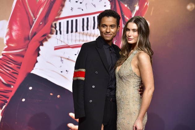 MICHAEL INTERNATIONAL PREMIERE IN BERLIN Jaafar Jackson with girlfriend Maddie Simpson Arrival, red carpet for the PhotoCall at the International Premiere of Global Fan Celebrartion MICHAEL in Berlin on 10 04 2026 Photopress Mueller
