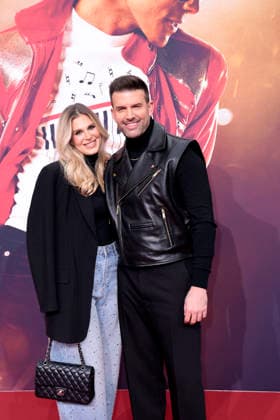 Jay Khan and Jessie Noe Scheuermann at the Michael movie premiere on 11 04 2026 in Berlin Michael movie premiere in Berlin