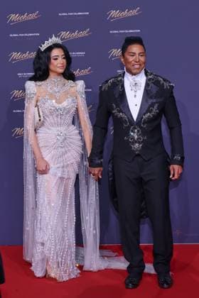 Michael Maday Velazquez, Jermaine Jackson Film premiere for Michael on Uber Platz Berlin Date 10 04 2026 Copyright: xEventpress Kratschx