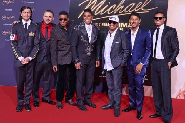Michael Bigi Jackson, Prince Michael Jackson, Jackie Jackson, Jermaine Jackson, Marlon Jackson Michael movie premiere at Uber Platz Berlin Date 10 04 2026 Copyright: xEventpress Kratschx