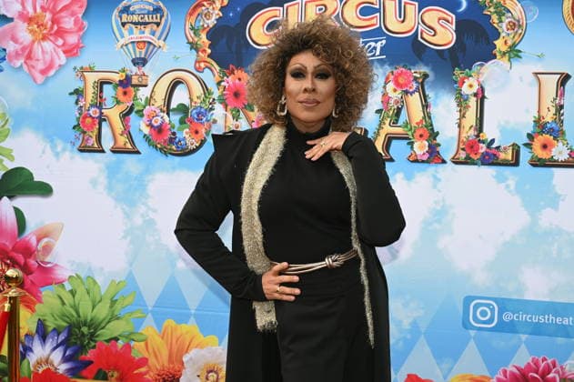 Drag queen Catherrine Leclery comes to the Cologne premiere of Circus Roncalli