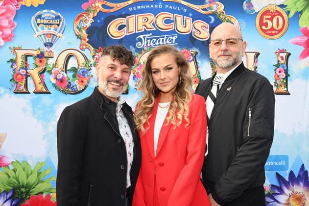 Christoph Gobet,Carla Porombka, Javier Rubin Santos come to the Cologne premiere of Circus Roncalli