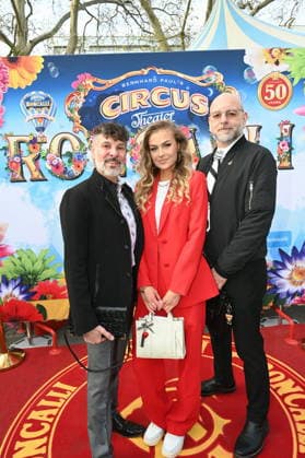 Christoph Gobet,Carla Porombka, Javier Rubin Santos come to the Cologne premiere of Circus Roncalli