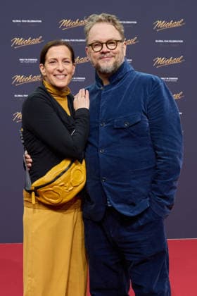 Ulrike Frank with husband Marc Schubring International Premiere Global Fan Celebration of Michael at the Uber Eats Music Hall in Berlin on 10 04 2026 Cinema premiere Michael
