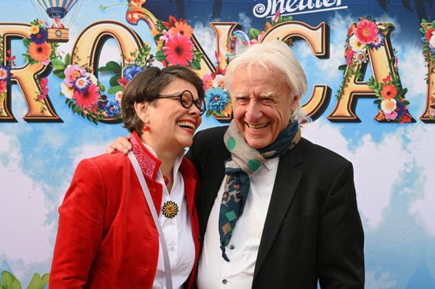 Swiss cabaret artist Emil Steinberger and his wife Niccel Steinberger come to the Cologne premiere of Circus Roncalli