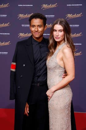 Michael , world premiere at Uber Platz, Berlin, 10 04 2026 Jaafar Jackson and his partner Maddie Simpson at the world premiere of the movie Michael at Uber Platz in Berlin on 10 04 2026 Berlin Uber Platz Copyright: xAnitaxBuggex