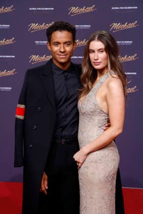 Michael , world premiere at Uber Platz, Berlin, 10 04 2026 Jaafar Jackson and his partner Maddie Simpson at the world premiere of the movie Michael at Uber Platz in Berlin on 10 04 2026 Berlin Uber Platz Copyright: xAnitaxBuggex