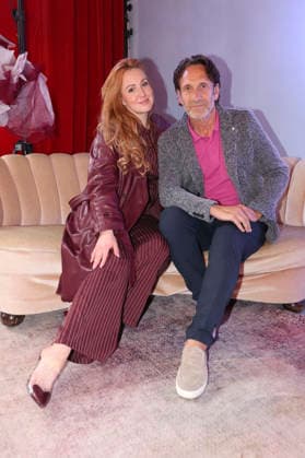 Kiki la Bise and Falk Willy Wild at the Anja Gockel Fashion Show Fresh for the senses in the Paris 44 showroom by Anja Gockel Berlin, 10 04 2026 Foto:xAgenturxWehnertx xduxVinagex xFuturexImagex gockel_6406
