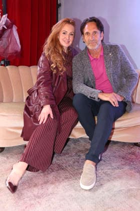 Kiki la Bise and Falk Willy Wild at the Anja Gockel Fashion Show Fresh for the senses in the Paris 44 showroom by Anja Gockel Berlin, 10 04 2026 Foto:xAgenturxWehnertx xduxVinagex xFuturexImagex gockel_6408