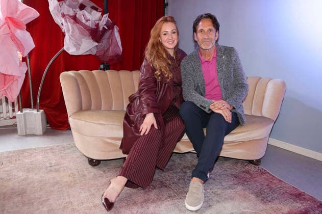 Kiki la Bise and Falk Willy Wild at the Anja Gockel Fashion Show Fresh for the senses in the Paris 44 showroom by Anja Gockel Berlin, 10 04 2026 Foto:xAgenturxWehnertx xduxVinagex xFuturexImagex gockel_6409