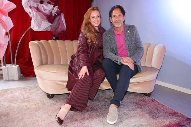 Kiki la Bise and Falk Willy Wild at the Anja Gockel Fashion Show Fresh for the senses in the Paris 44 showroom by Anja Gockel Berlin, 10 04 2026 Foto:xAgenturxWehnertx xduxVinagex xFuturexImagex gockel_6411