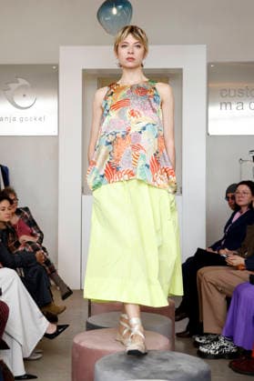 Anna Okuneva at the Anja Gockel Fashion Show Fresh for the senses in the Paris 44 showroom by Anja Gockel Berlin, 10 04 2026 Foto:xAgenturxWehnertx xduxVinagex xFuturexImagex gockel_6418