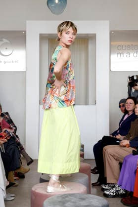 Anna Okuneva at the Anja Gockel Fashion Show Fresh for the senses in the Paris 44 showroom by Anja Gockel Berlin, 10 04 2026 Foto:xAgenturxWehnertx xduxVinagex xFuturexImagex gockel_6421