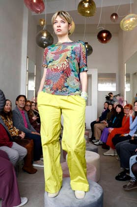 Anna Okuneva at the Anja Gockel Fashion Show Fresh for the senses in the Paris 44 showroom by Anja Gockel Berlin, 10 04 2026 Foto:xAgenturxWehnertx xduxVinagex xFuturexImagex gockel_6426