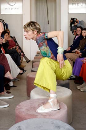 Anna Okuneva at the Anja Gockel Fashion Show Fresh for the senses in the Paris 44 showroom by Anja Gockel Berlin, 10 04 2026 Foto:xAgenturxWehnertx xduxVinagex xFuturexImagex gockel_6429