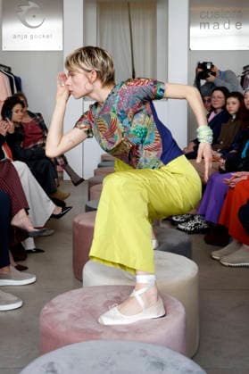 Anna Okuneva at the Anja Gockel Fashion Show Fresh for the senses in the Paris 44 showroom by Anja Gockel Berlin, 10 04 2026 Foto:xAgenturxWehnertx xduxVinagex xFuturexImagex gockel_6430