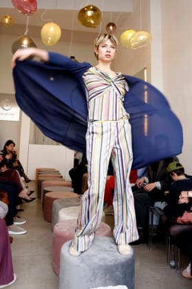 Anna Okuneva at the Anja Gockel Fashion Show Fresh for the senses in the Paris 44 showroom by Anja Gockel Berlin, 10 04 2026 Foto:xAgenturxWehnertx xduxVinagex xFuturexImagex gockel_6438